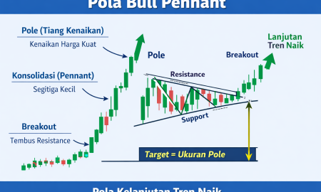 Strategi Bull Pennant Forex dan Cara Menggunakannya