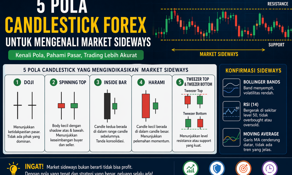5 Pola Candlestick yang Mengindikasikan Market Sideways Forex