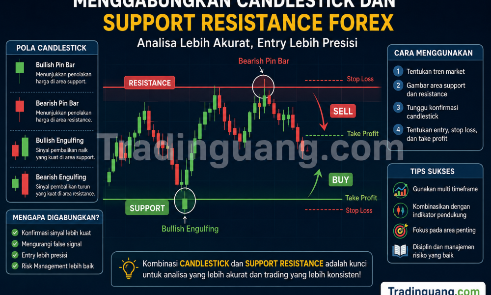 Menggabungkan Candlestick Forex dan Support Resistance