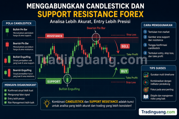 Menggabungkan Candlestick Forex dan Support Resistance