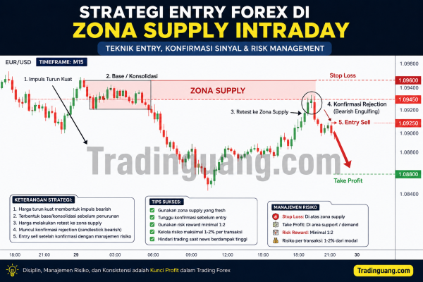 Strategi Entry Forex di Zona Supply Intraday yang Sering Mengirim Sinyal