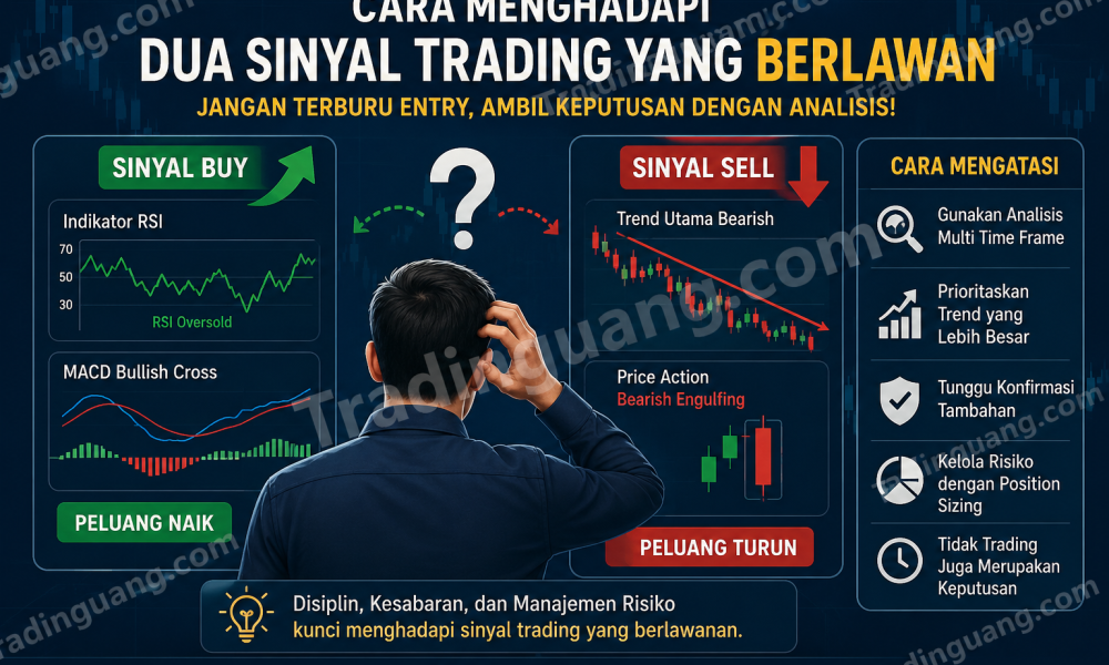 Cara Menghadapi Dua Sinyal Trading yang Berlawanan