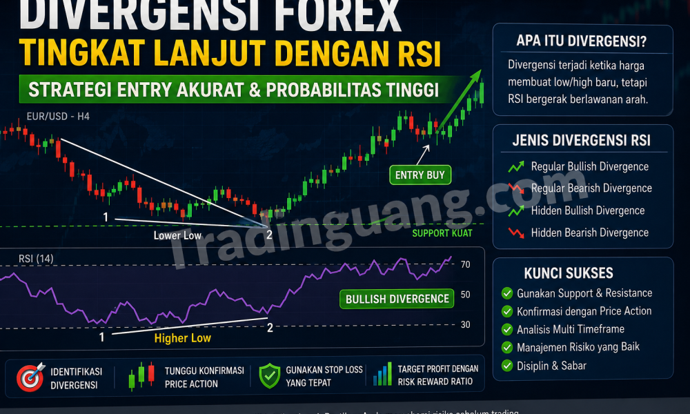 Divergensi Forex Tingkat Lanjut dengan RSI untuk Entry Akurat