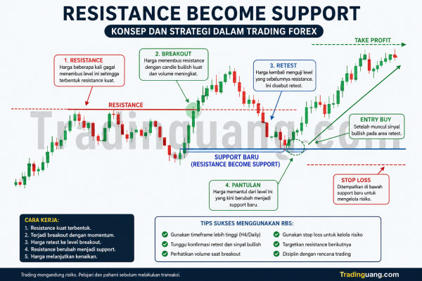 Memahami Resistance Become Support dalam Trading Forex