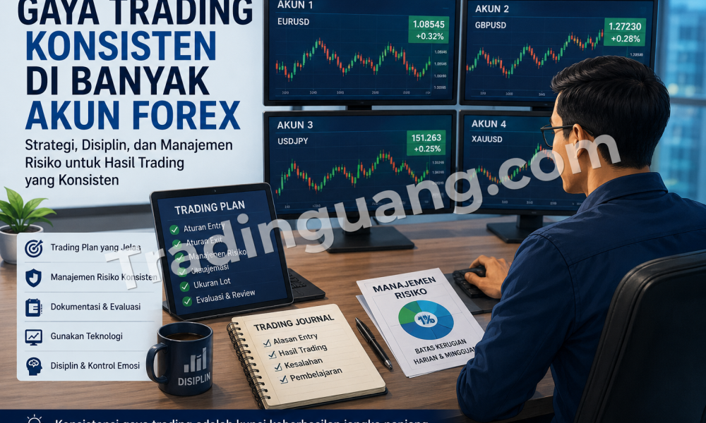 Cara Menjaga Konsistensi Gaya Trading di Banyak Akun Forex