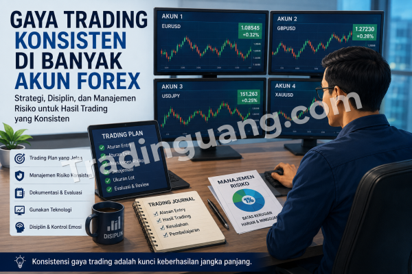 Cara Menjaga Konsistensi Gaya Trading di Banyak Akun Forex