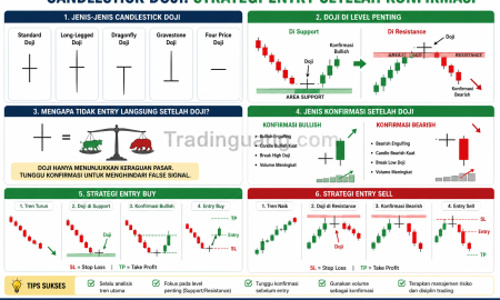 Strategi Entry Setelah Konfirmasi Candlestick Doji di Level Penting