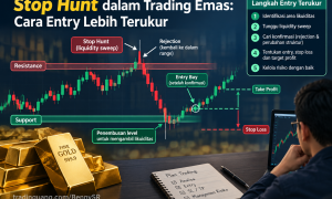 Cara Membaca Stop Hunt dan Mencarti Entry Terukur dalam Trading Emas