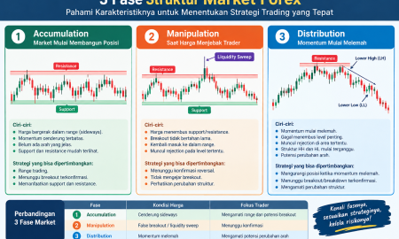 Memahami 3 Fase Struktur Market Forex untuk Menentukan Strategi Trading yang Tepat