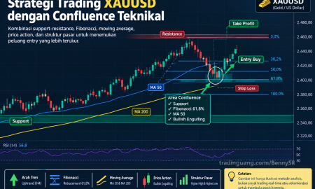 Strategi Trading XAUUSD dengan Confluence Teknikal